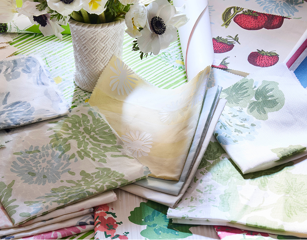 Close-up of a custom textile pattern
